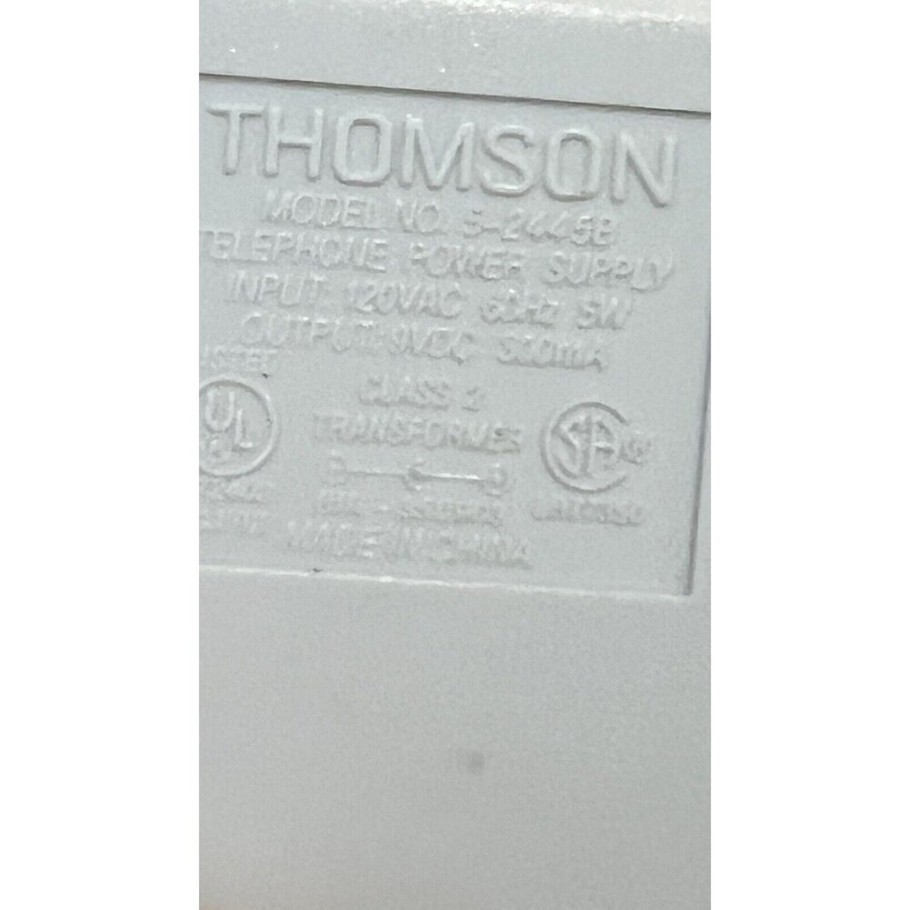 Thomson 5-2445B AC Telephone Power Supply Adapter Charger Output 9V DC 300mA